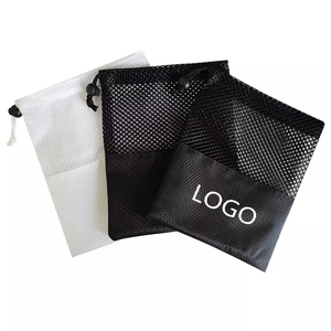Sac de rangement en filet à petites mailles, sac à cordon de serrage en promotion, sac à linge en filet promotionnel avec logo personnalisé - Product Image 2