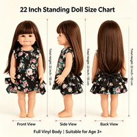 Muñeca Reborn Realista de 22 Pulgadas, Cuerpo Completo de Vinilo, Aspecto de Recién Nacido, Ropa Surtida Personalizable, Muñeca de Regalo al por Mayor