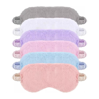 Masque de sommeil en fausse fourrure de lapin, imprimé, doux, confortable et chaud, avec logo personnalisé, anti-lumière, pour la sieste et la santé, vente en gros