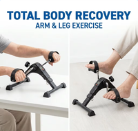 Bicicleta de Ejercicio Mini Ajustable de Acero de Grado Médico BNcompany, Plegable y Portátil, con Capacidad de 100 kg, para Uso Doméstico por Personas Mayores