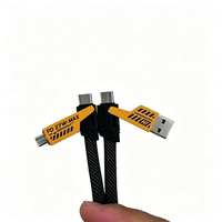 Kabel Pengisian Cepat USB-C Multi-Tipe 4-in-1 untuk Samsung untuk Oppo Redmi Vivo