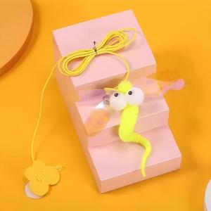 Jouets pour chats : Balançoire suspendue à <span class=keywords><strong>la</strong></span> <span class=keywords><strong>porte</strong></span> pour l'auto-amusement et <span class=keywords><strong>la</strong></span> relaxation, plumes élastiques, bâton <span class=keywords><strong>de</strong></span> chatouillage, clochette, <span class=keywords><strong>petite</strong></span> <span class=keywords><strong>souris</strong></span> en peluche - Product Image 4