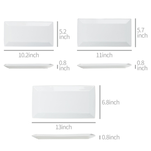 <span class=keywords><strong>Assiette</strong></span> à <span class=keywords><strong>Dessert</strong></span> <span class=keywords><strong>rectangulaire</strong></span> en céramique, <span class=keywords><strong>assiette</strong></span> à dîner <span class=keywords><strong>rectangulaire</strong></span> en porcelaine assiettes rectangulaires en forme de porcelaine pour Restaurant hôtel - Product Image 3
