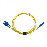 Câble de raccordement optique COMTON Dumplex SC UPC LC UPC Monomode G.657A1 9µm Jaune LSZH/PVC pour FTTH FTTB FTTX