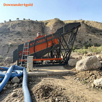 Séparateur d'or de précision 200 tonnes/heure, machine mobile de lavage d'or avec système d'entraînement par chaîne pour le traitement des dépôts alluvionnaires