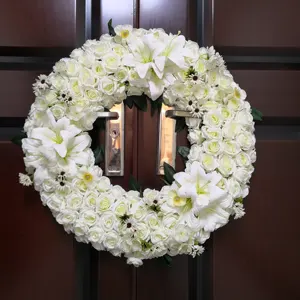 IFG Karangan Bunga Buatan Desain Baru untuk Pintu Depan Dalam Ruangan Luar Ruangan Dinding Pesta Pernikahan