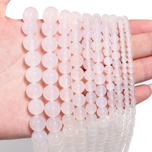 Natural <strong>Stone</strong> 7A Grade <strong>White</strong> Agate Loose Round Beads Gemstone Beads for Jewelry Making DIY Handmade <strong>Jade</strong> 2 4 6 8 10 12MM - Product Image 2
