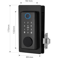 Cerradura de Puerta Inteligente Deve Slim Comercial sin Marco, Impermeable, con Tarjeta Electrónica, Digital, Biométrica, con Huella Dactilar, de Vidrio, Tuya