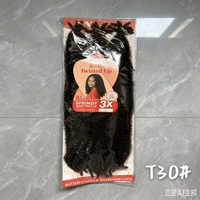 BELEZA T30 3X Hot Yanky Curls Pulled Murah Sintetis Elastis Berkualitas Tinggi Kepang Tangan Crochet Tresses Ekstensi Rambut Murah