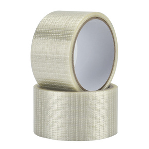 Cinta adhesiva de fibra de vidrio de tejido cruzado de fusión en caliente resistente a <span class=keywords><strong>550</strong></span> Celsius para paquete de batería de litio sellado de cartón fabricante directo - Product Image 2