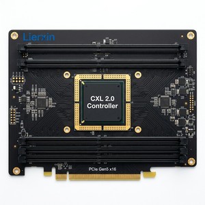 Lierxin LEX-CXL-MEM-V25ความเร็วสูง CXL 2.0ขยายช่องเก็บหน่วยความจำ PCB Ai Server PCIe Gen5 HDI any-Layer enig + Selective HARD - Product Image 3