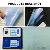 Films pour vitres de voiture Aishide Blue Chameleon changeant de couleur, 76% VLT, teinte pour phares, 2 mil, film pour vitres de voiture