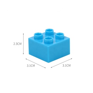 Nhựa Xây Dựng Đầy Màu Sắc Khối 2*2 Gạch DIY Mảnh Cổ Điển Kích Thước Lớn 4Dot Gạch Đồ Chơi - Product Image 4