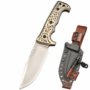 Couteau à lame fixe MBB M8 en acier DC53 robuste, manche G10, lame pleine longueur, couteau <span class=keywords><strong>de</strong></span> survie et <span class=keywords><strong>de</strong></span> chasse avec étui Kydex, allume-feu, OEM - Product Image 1