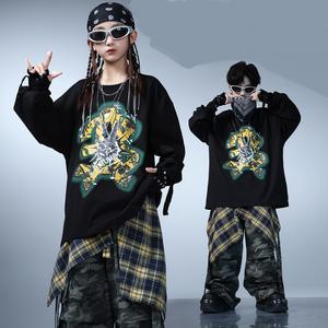 Conjunto de Baile Hip Hop Jazz Personalizado 2026 para Niños, Traje de Actuación para Niñas, Disfraz de Espectáculo de Percusión Estilo Urbano para Niños - Product Image 2