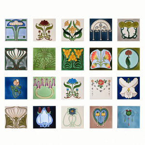 <span class=keywords><strong>Azulejos</strong></span> de Cerámica con Diseño Floral Pintado a Mano, Estilo Británico Vintage, para Pisos de <span class=keywords><strong>Cocina</strong></span>, Baño, Casa de Estilo Occidental, Balcón y Entrada - Product Image 3
