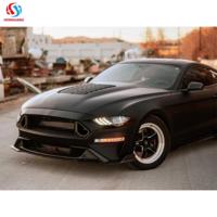 Pièces automobiles Honghang Factory pour lèvre de pare-chocs avant Mustang, style fibre de carbone, séparateur de lèvre avant 2018 2019