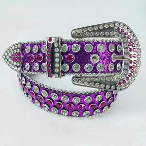 Cinturón de Cuero de Lujo con Hebilla de Calavera de Cristal Brillante, Estilo Hip Hop, a la Moda, Impermeable, con Diamantes de Imitación, Directo de Fábrica - Product Image 6