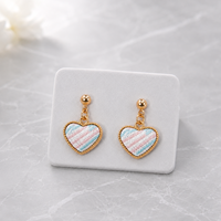 Boucles d'oreilles cœur chics pour femmes, bijoux pendantes en textile tissé pour les sorties, les fêtes et les occasions spéciales