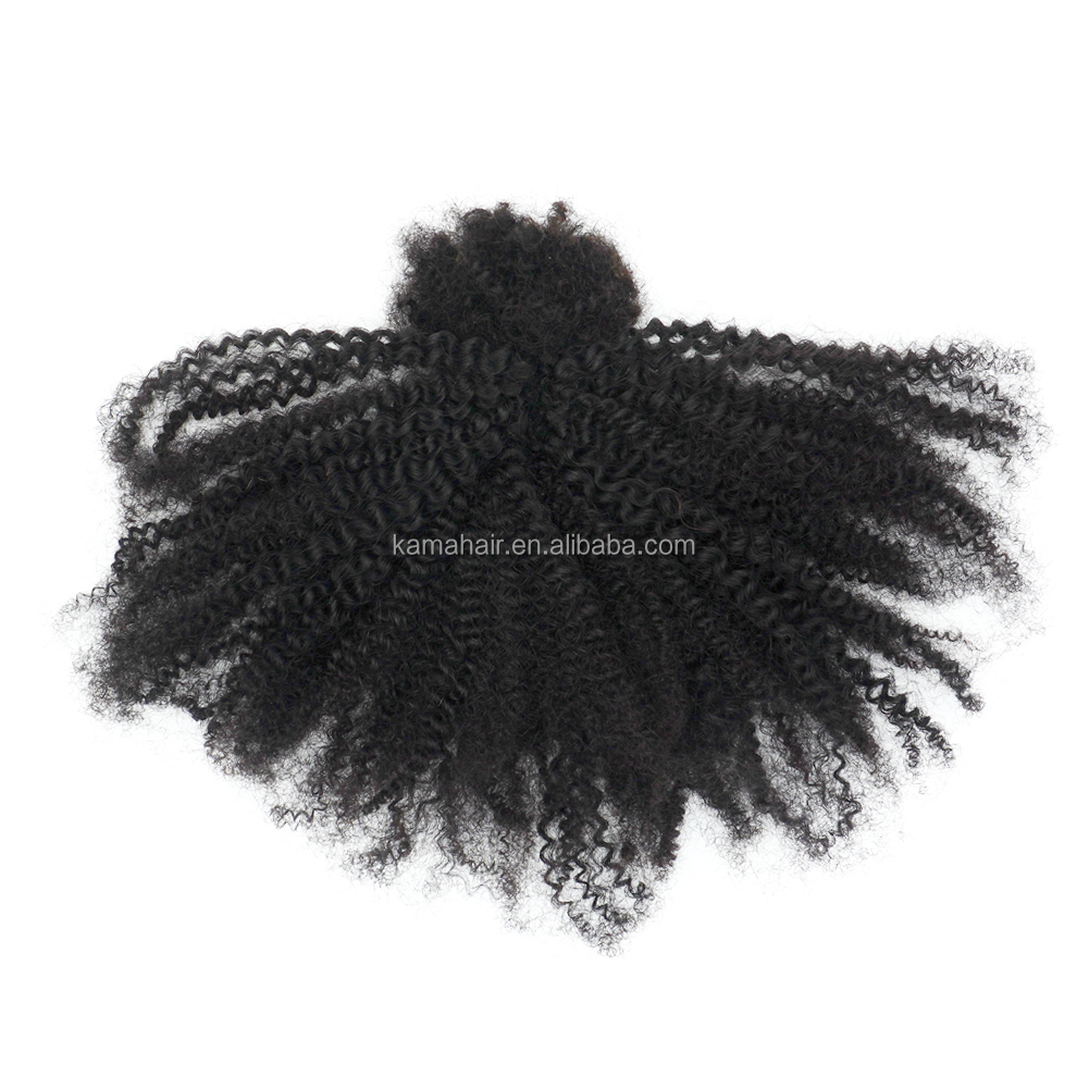 KAMA 4C Afro Kinky Bulk Virgin Brazilian Human Hair Marley Twists Braiding Spiral Curl Extensions for Black People Detail Section 1