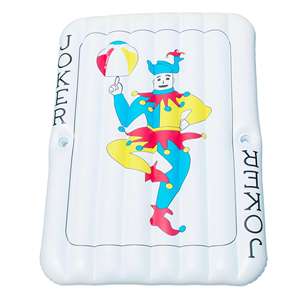 Flotador Inflable Gigante con Forma de Carta de Póker Joker, con Portavasos para Adultos - Product Image 1