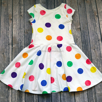 Robe en bambou pour filles, personnalisable, vente en gros et dropshipping, avec manches courtes évasées, emballage personnalisé, prête pour l'e-commerce