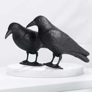 Simulación de cuervo 3D para tiro con arco, señuelo de entrenamiento de caza, disuasor de aves de PE, decoración de jardín, accesorios de tiro con arco - Product Image 1