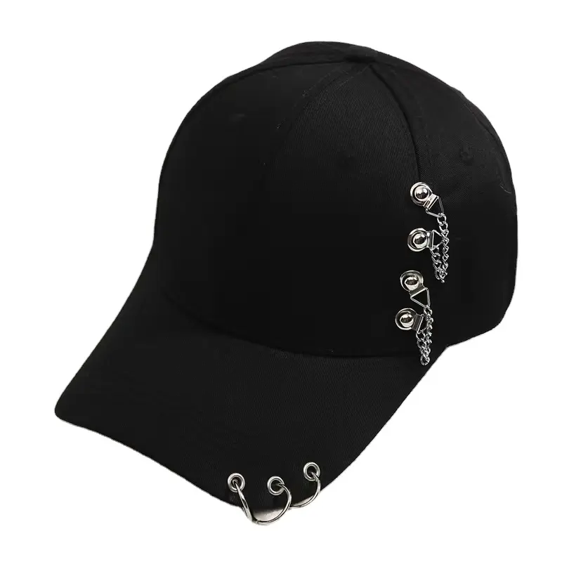 Unisex Custom Fit Ring Chain Hoop Baseball Cap Wholesale Sun Golf Outdoor Sports Hat for Students Men Women Fishers