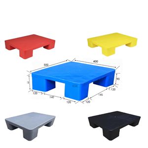 Pallet in Plastica 500x400 a 4 Vie Monofacciale Piccolo Nuovo per Stoccaggio a Terra - Product Image 1