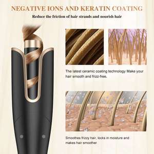 Rizador <span class=keywords><strong>de</strong></span> Pelo Automático <span class=keywords><strong>de</strong></span> un Solo Toque, Rizadores <span class=keywords><strong>de</strong></span> Pelo <span class=keywords><strong>con</strong></span> Rodillos Giratorios Automáticos <span class=keywords><strong>de</strong></span> Larga Duración - Product Image 3