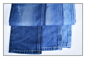 9,7 OZ peso ligero anillo hilado OA urdimbre Slub hilo Boyfriend tela vaquera rígida en <span class=keywords><strong>Color</strong></span> <span class=keywords><strong>índigo</strong></span> para jeans de mujer - Product Image 3