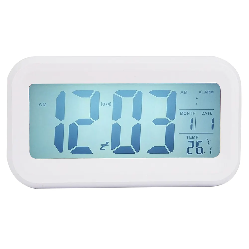 Hot Sale Smart LCD Display Digital Clock ABS Plastic Snooze Table & Desk Alarm Clock