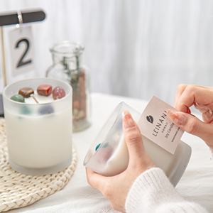 เทียนหอมระเหยน้ำมันหอมระเหยหรูหราขวดแก้วคริสตัลขี้ผึ้งถั่วเหลืองเทียนหอม - Product Image 6