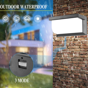 Lampe murale LED à énergie solaire, étanche IP65, avec capteur de mouvement radar à micro-ondes, pour éclairage extérieur de route, jardin, balcon, terrasse - Product Image 3