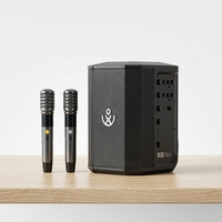 Système de sonorisation extérieur ultra-puissant 300W pour 5.3 haut-parleurs, système 5 enceintes, bass reflex double port, son surround 360°, karaoké en direct