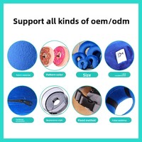 Collier de récupération gonflable souple en U pour animaux de compagnie, faible MOQ, cône anti-léchage en peluche pour chats et chiens après chirurgie, OEM, plusieurs couleurs