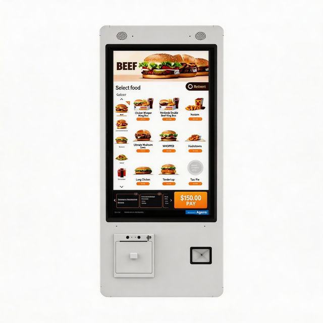 21.5" Touchscreen Self-Service Payment Terminal Metal Housing Integrated QR Code Scanning Card Reading SDK Enabled
