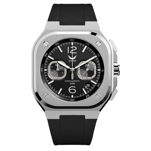 Reloj de pulsera de cuarzo para hombre, cronógrafo de lujo con correa de goma, de acero inoxidable, con logotipo personalizable, 316l - Product Image 3