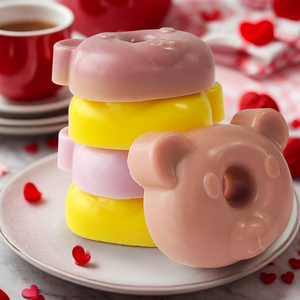 BPA miễn phí 6 khoang không dính Silicone <span class=keywords><strong>Donut</strong></span> khuôn dễ dàng làm sạch bánh BAKING Pan cho 3D bánh rán Pastry công cụ cho Mousse bánh nướng - Product Image 2