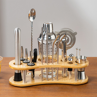 Shaker à cocktails professionnel en verre de 400 ml, ensemble d'accessoires pour bar à cocktails