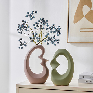 Home Hotel soggiorno Lounge elegante ornamento artigianato da tavolo vasi di fiori moderni astratti in ceramica <span class=keywords><strong>Set</strong></span> di vasi - Product Image 3