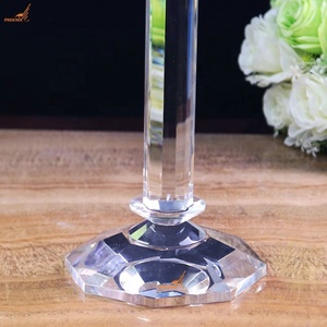 5 cánh tay <span class=keywords><strong>Glass</strong></span> Hurricane ống tinh thể nến trung tâm đám cưới - Product Image 5