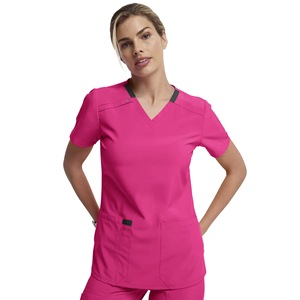 Women's Scrub Tops Short Sleeve V-Neck Moisture Wicking Hospital Uniforms For Nurses And Dentists - Product Image 5