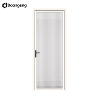 Portes intérieures en verre dépoli résistantes à l'eau, design mi-siècle, pour chambre, villa, bureau à domicile, salle de bain, couloir sombre, lumière.