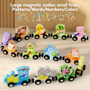 <span class=keywords><strong>2</strong></span>-6 세 조기 교육 번호 학습인지 교육 완구를위한 자기 디지털 기차 나무 퍼즐 장난감 - Product Image 5