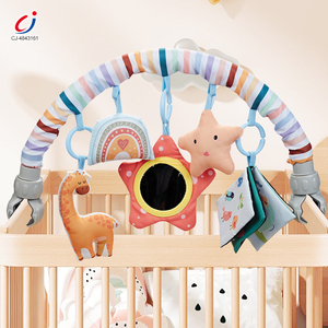 Chengji <span class=keywords><strong>poussette</strong></span> arc jouets dessin animé sensoriel cognitif bébé éducation précoce Animal bébé hochet <span class=keywords><strong>en</strong></span> peluche <span class=keywords><strong>confort</strong></span> apaisant - Product Image 4