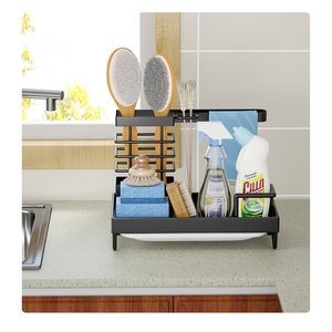 Estante de Almacenamiento de Cocina Moderno y Ecológico, Montado en la Pared para Uso en Hoteles, Incluye Soporte para Paños, Escurridor de Platos, Cesta para Esponjas - Product Image 6