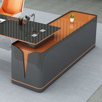 Bureau en bois en forme de L, style moderne et épuré, finition écologique, table de direction pour bureau