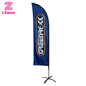 Logo kustom spanduk bendera terbang pajangan berdiri bendera pantai untuk pameran dan promosi peralatan iklan - Product Image 3