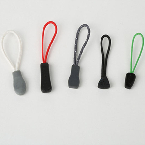 Custom Color Logo Luggage Zipper Head Slider Rubber Plastic Zipper Pull